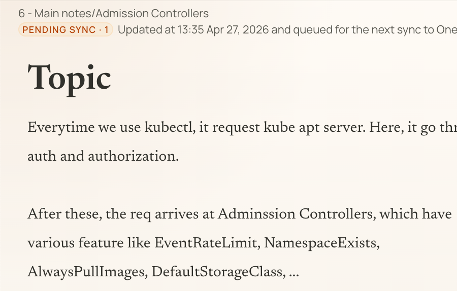 Write offline, sync later screenshot